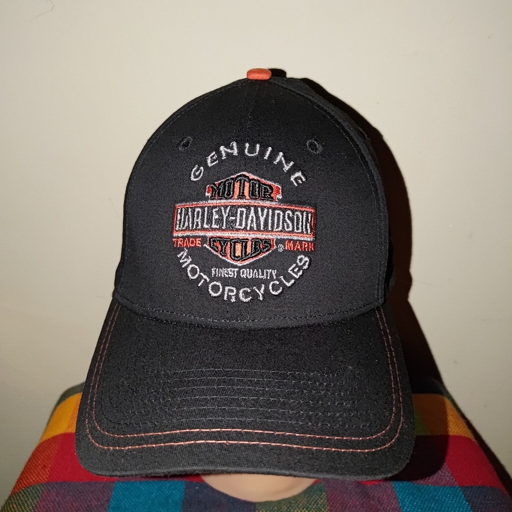 New Era 39THIRTY Harley-Davidson Motorcycle Embroidered Logo Fitted Hat Cap L-XL